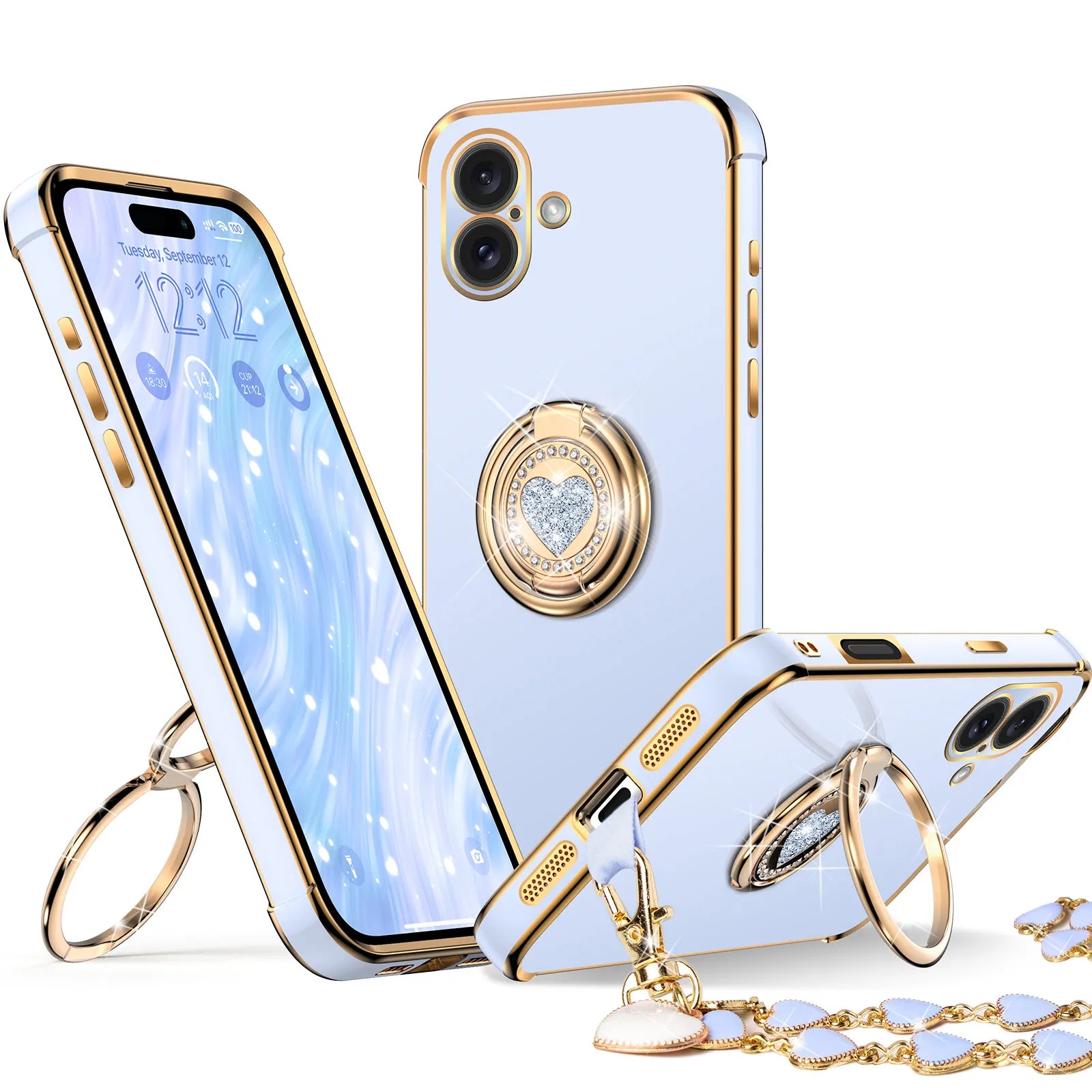 XYZ phone case for iPhone 16 Plus in Blue — stylish and protective