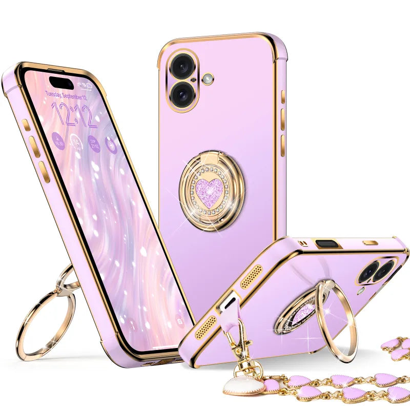 XYZ phone case for iPhone 16 Plus in Purple — stylish and protective