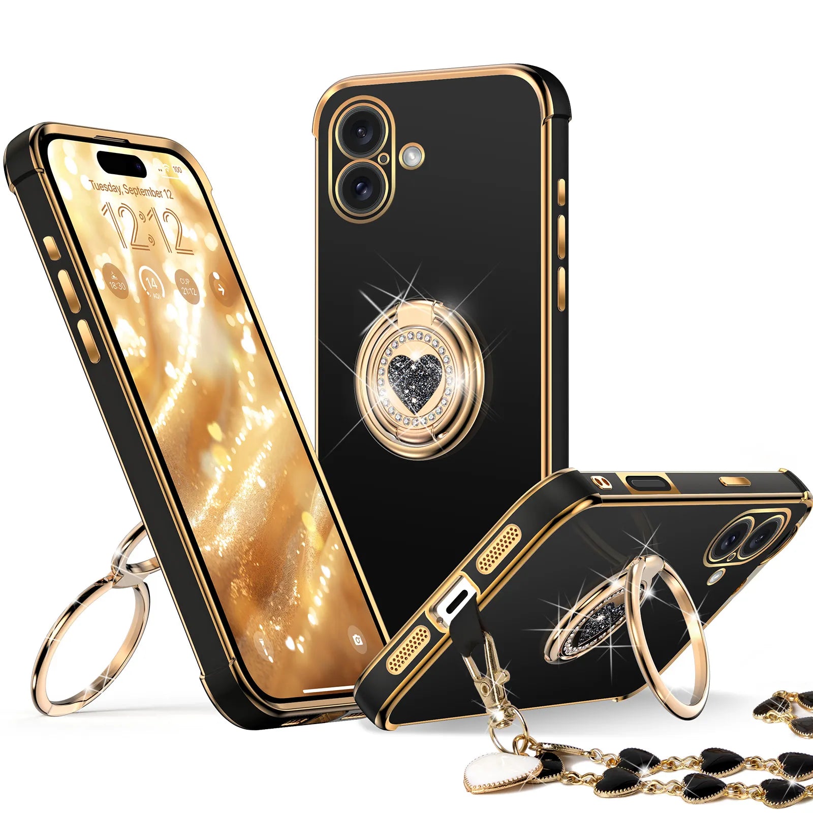 XYZ phone case for iPhone 16 in Black — stylish and protective