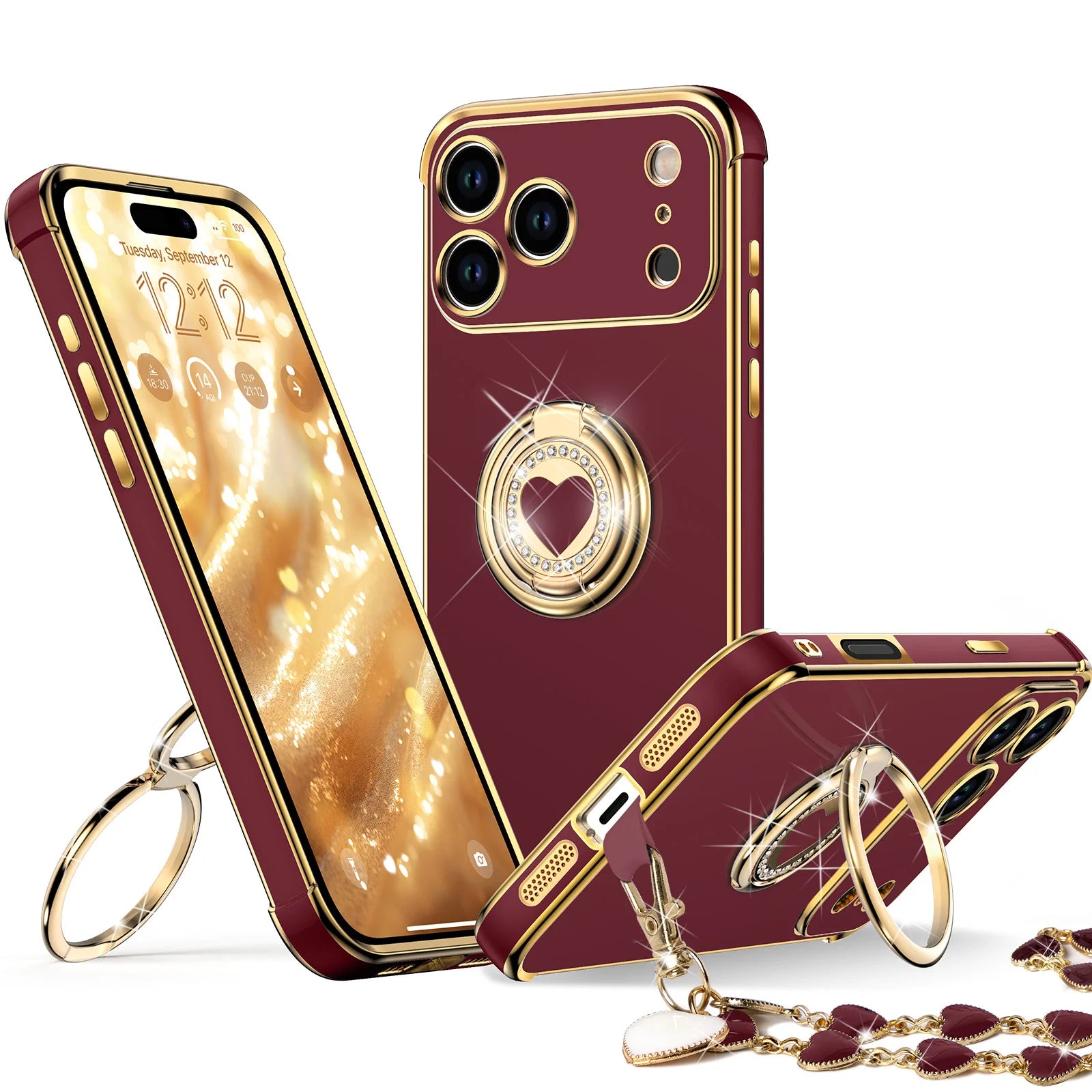 Classic Chrome iPhone 17 Pro Max in Wine Red