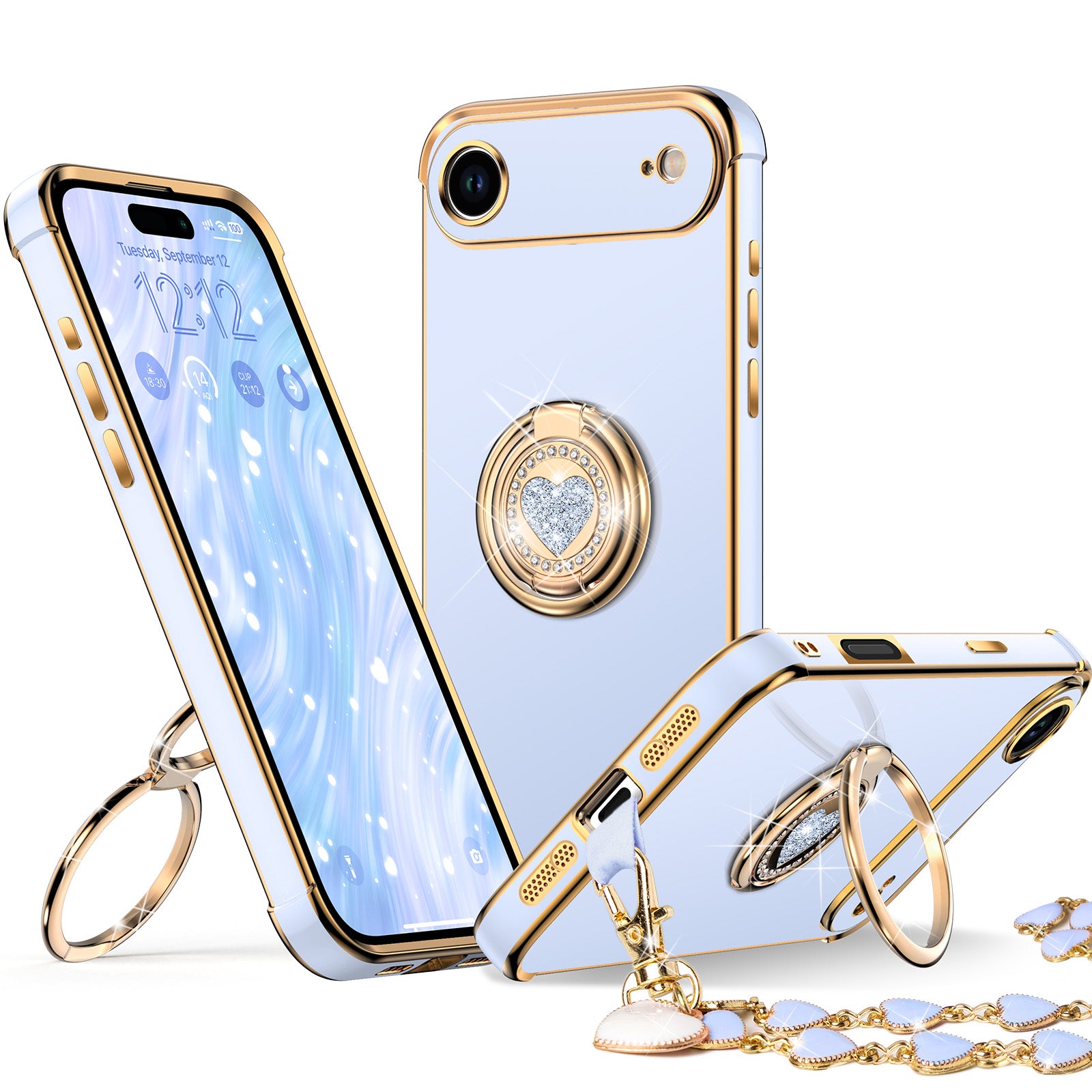 XYZ phone case for iPhone 17 in Blue — stylish and protective