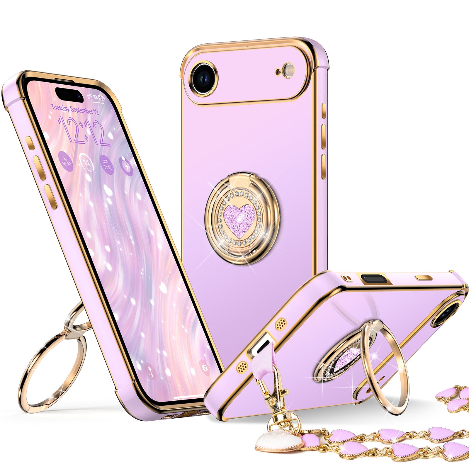 XYZ phone case for iPhone 17 in Purple — stylish and protective