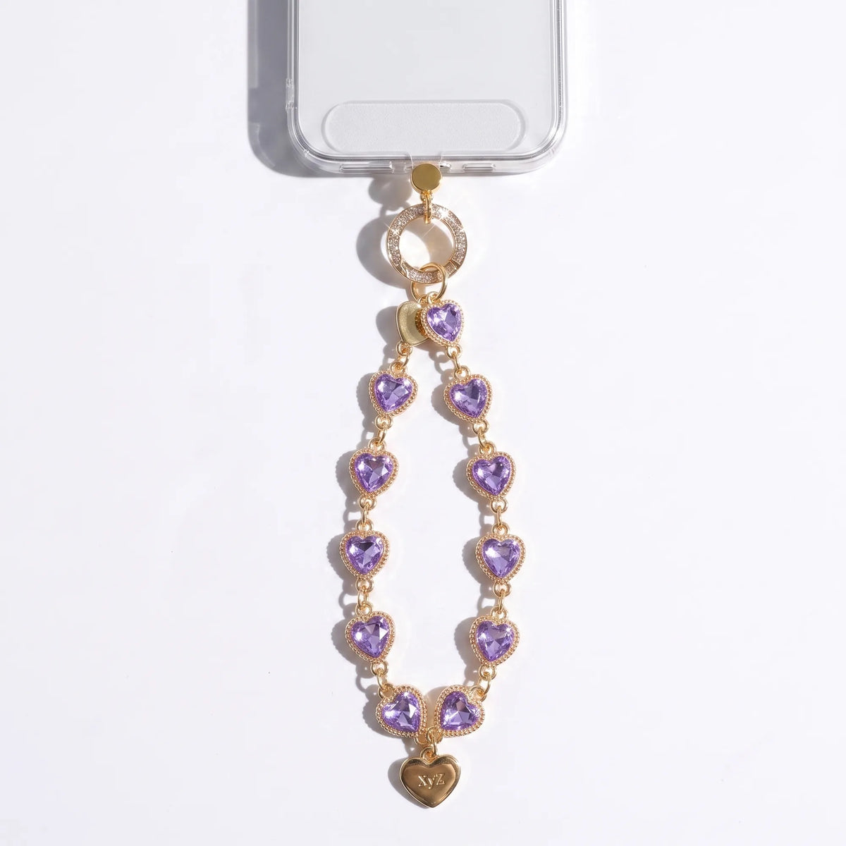 Heartstring phone charm strap in Light Purple