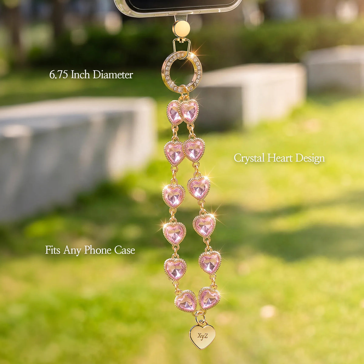 Heartstring phone charm strap size and design guide - all-groups
