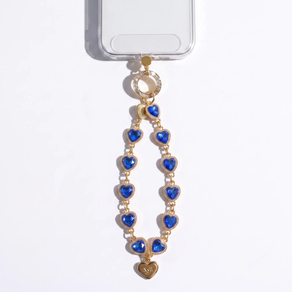 Heartstring phone charm strap in Royal Blue