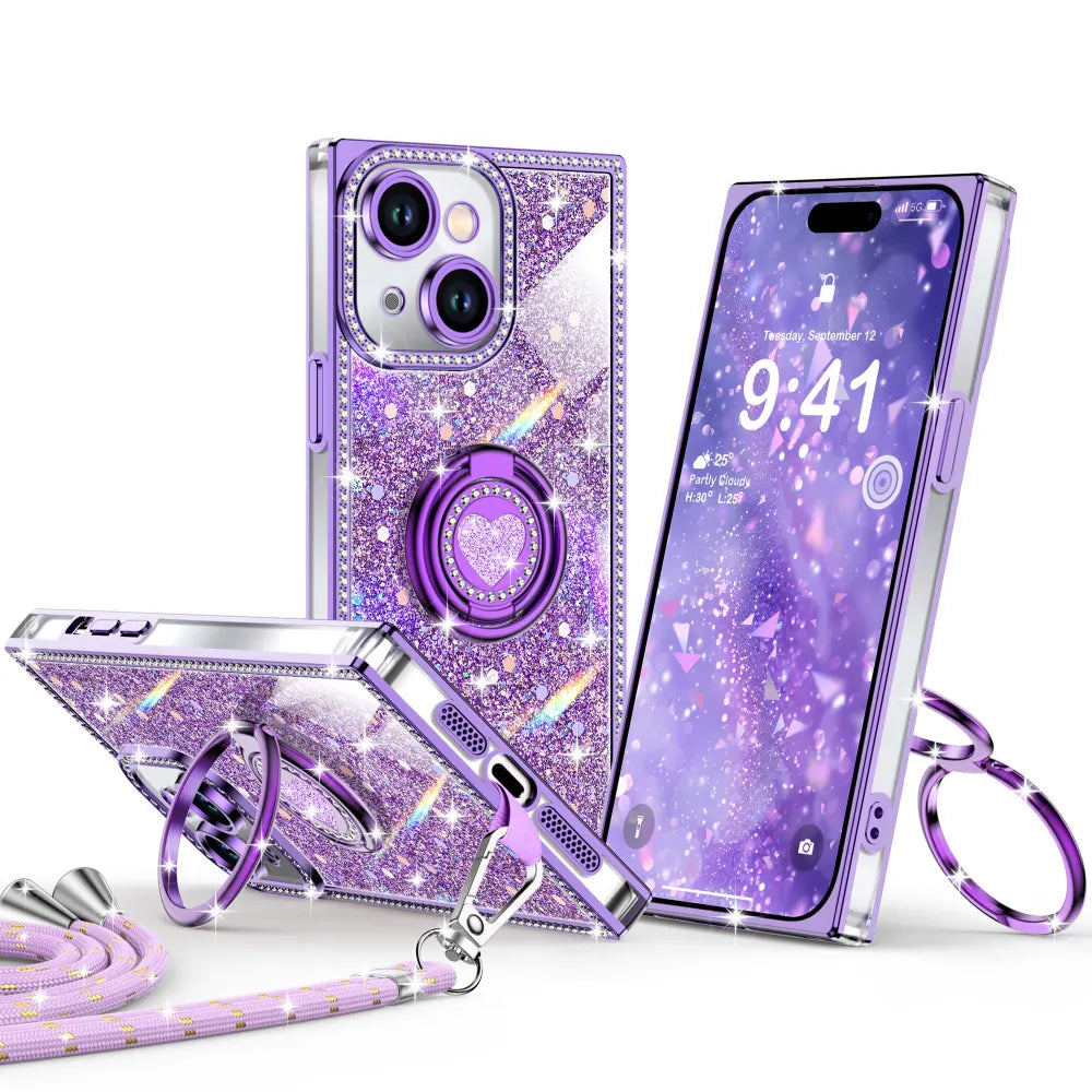 XYZ phone case for iPhone 15 Pro in Purple — stylish and protective