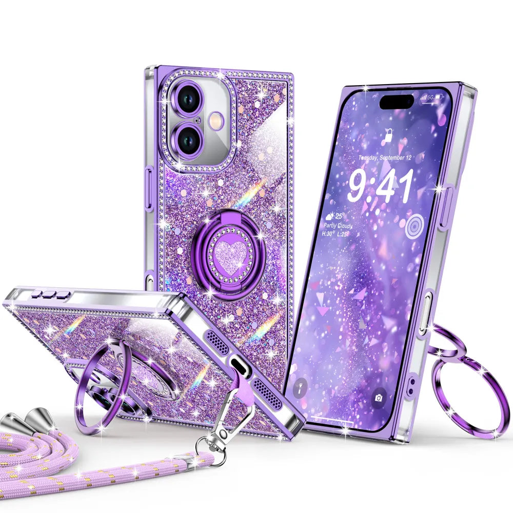 XYZ phone case for iPhone 16 Pro in Purple — stylish and protective