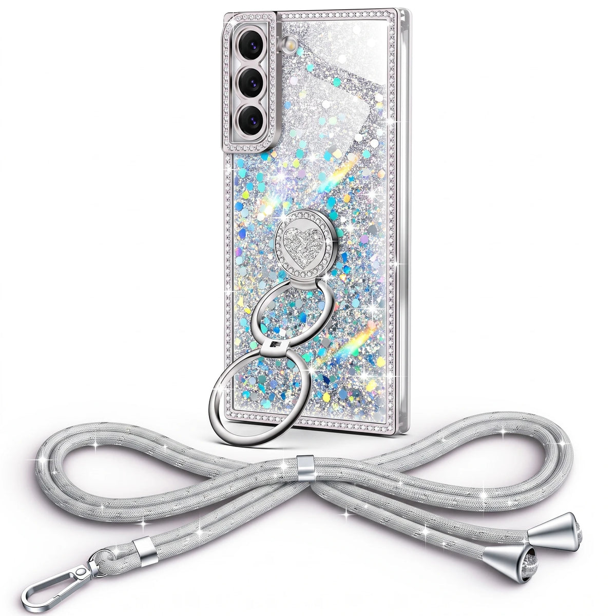 Sparkle Stones Silver Galaxy S22 Plus