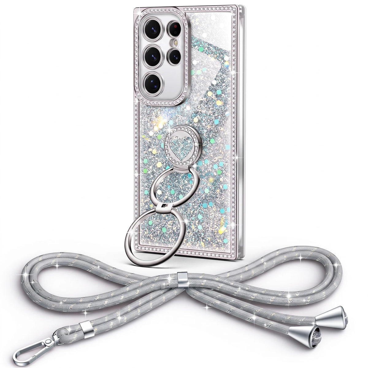 Sparkle Stones Silver Galaxy S22 Ultra
