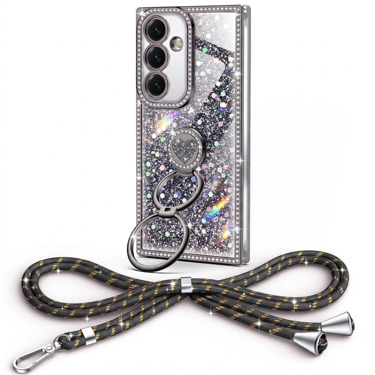 Sparkle Stones Black Galaxy S24 Plus
