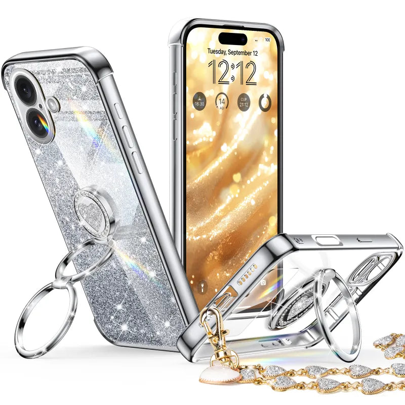 XYZ phone case for iPhone 16 Plus in Silver — stylish and protective