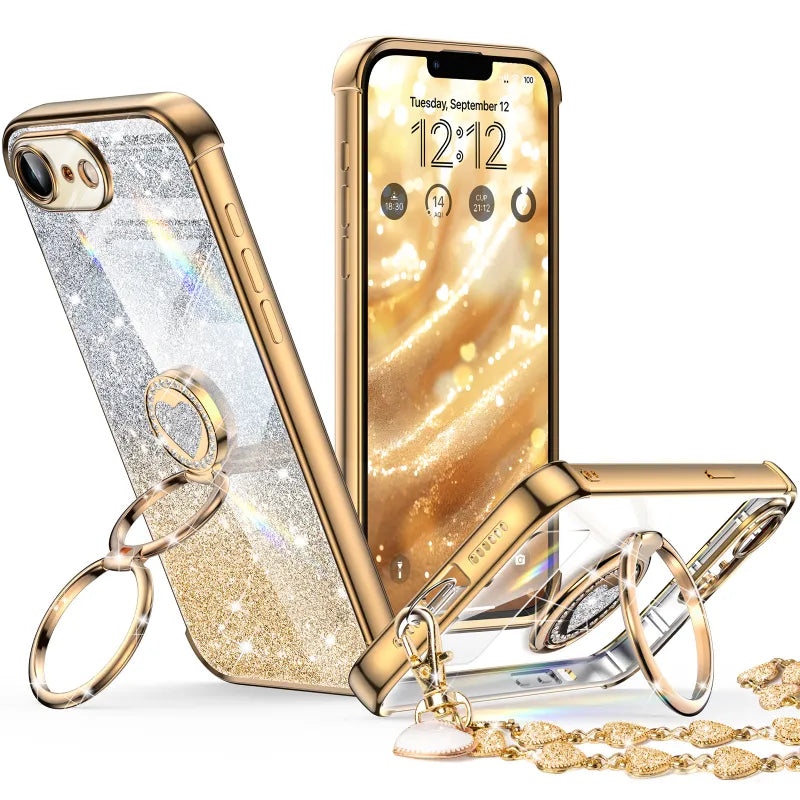 XYZ phone case for iPhone 16 in Gold — stylish and protective