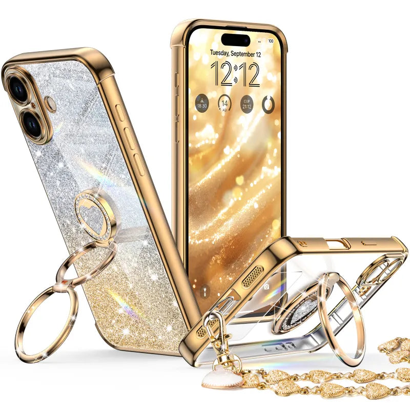 XYZ phone case for iPhone 17 in Gold — stylish and protective