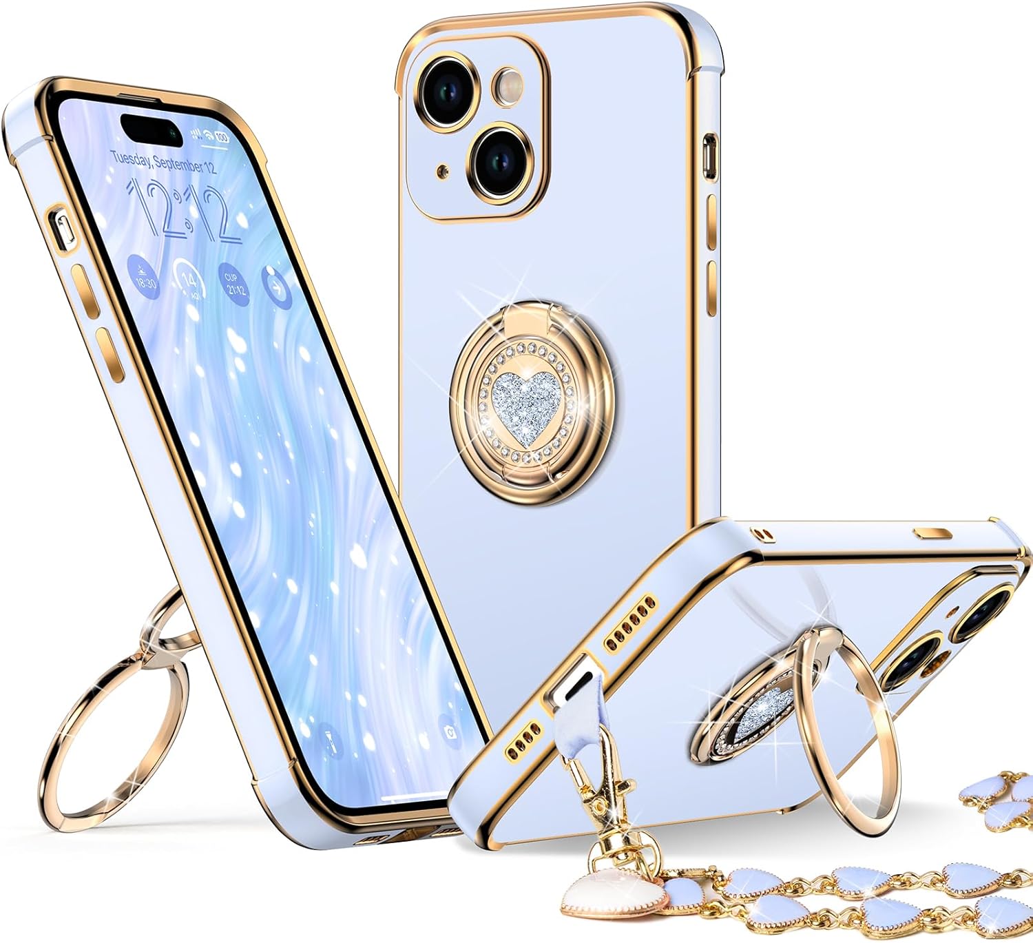 XYZ phone case for iPhone 15 Plus in Blue — stylish and protective