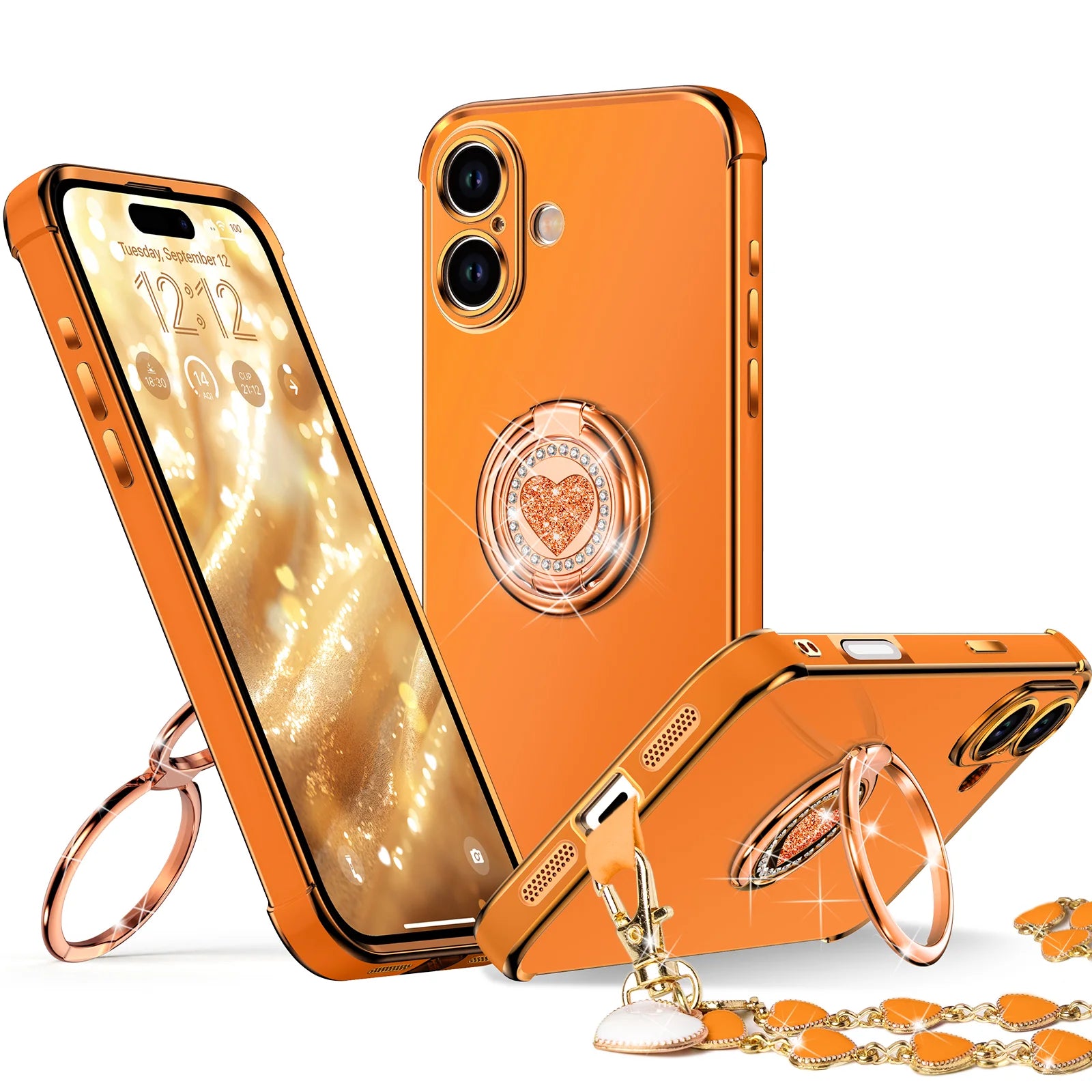 Classic Chrome iPhone 16 Plus in Orange