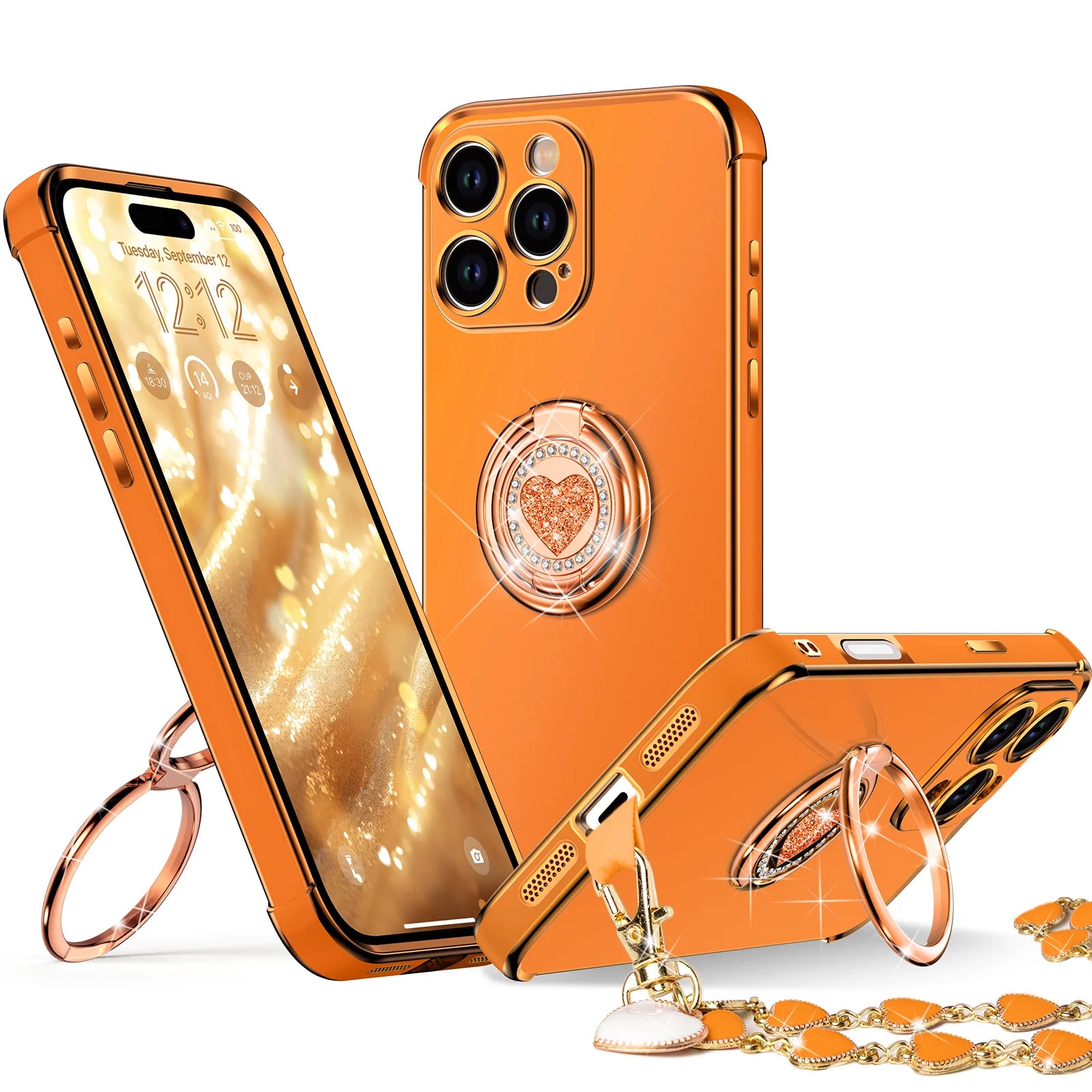 Classic Chrome iPhone 16 Pro in Orange