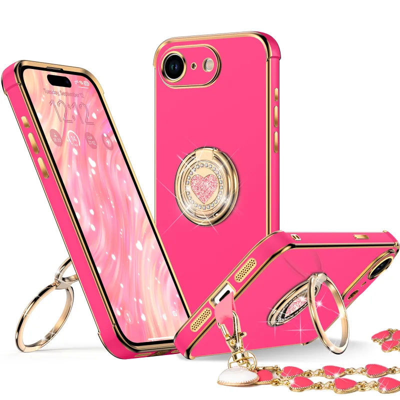 XYZ phone case for iPhone 16 in Hot Pink — stylish and protective