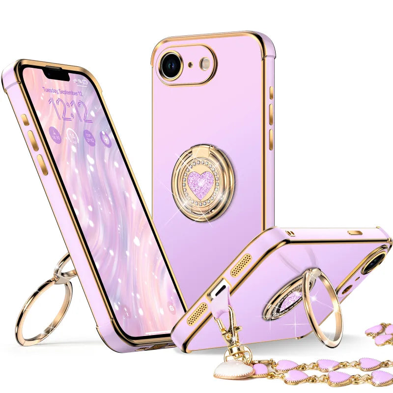 XYZ phone case for iPhone 16 in Purple — stylish and protective