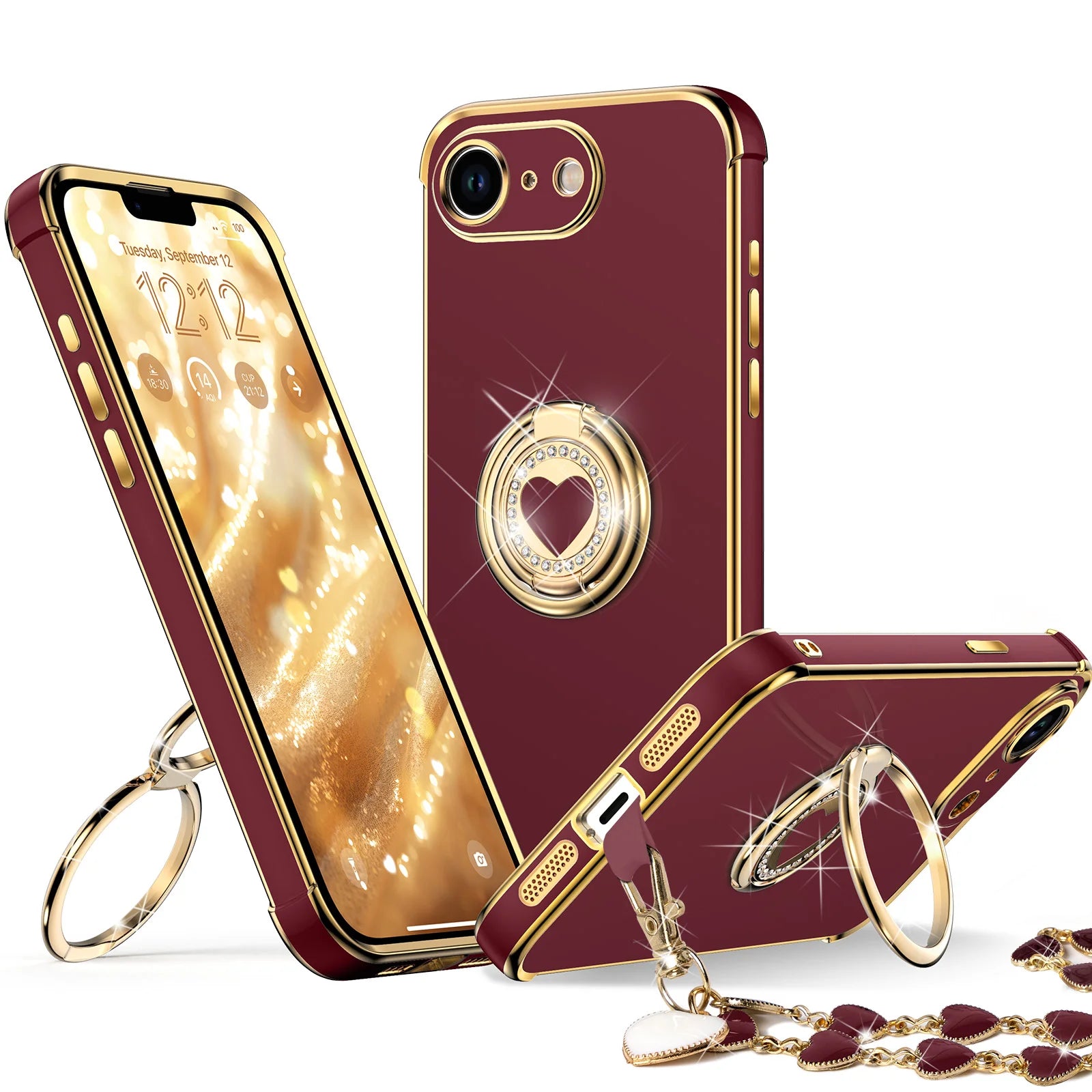 Classic Chrome iPhone 16e / SE4 in Wine Red