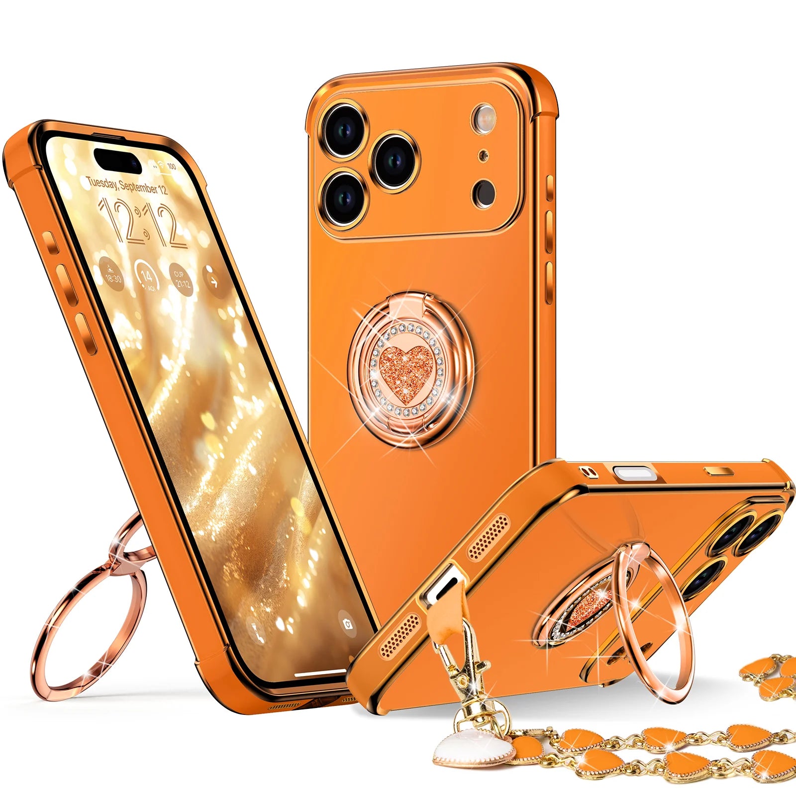 Classic Chrome iPhone 17 Pro Max in Orange