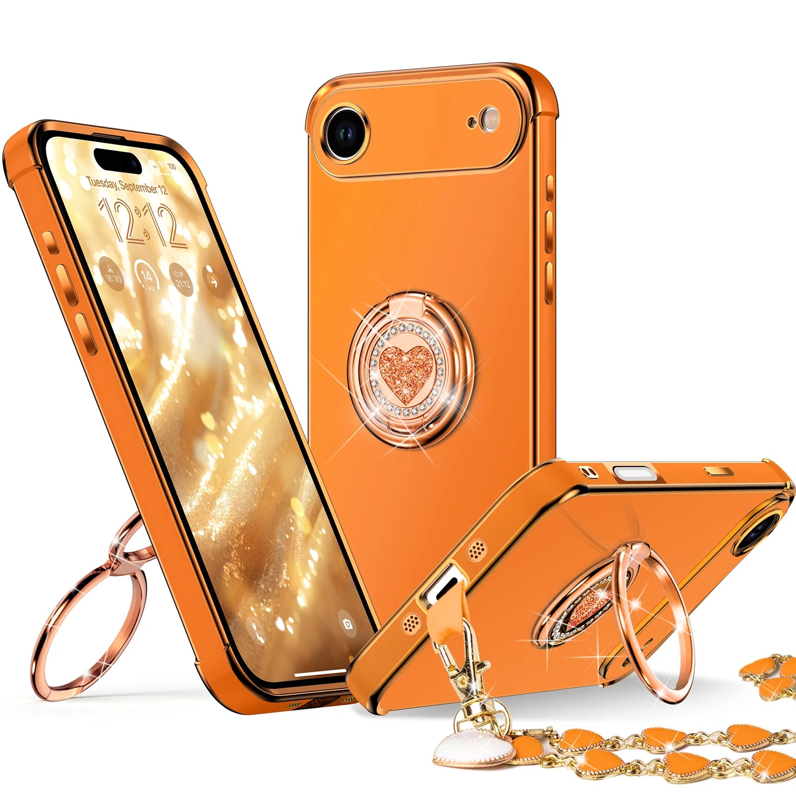Classic Chrome iPhone 17 Air in Orange