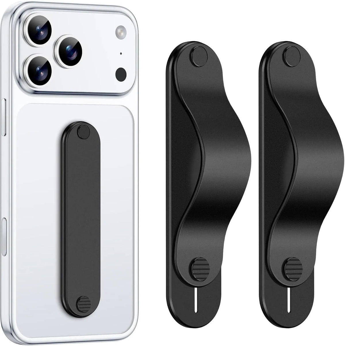 GripMate Slim adhesive phone grip 2-pack in Black