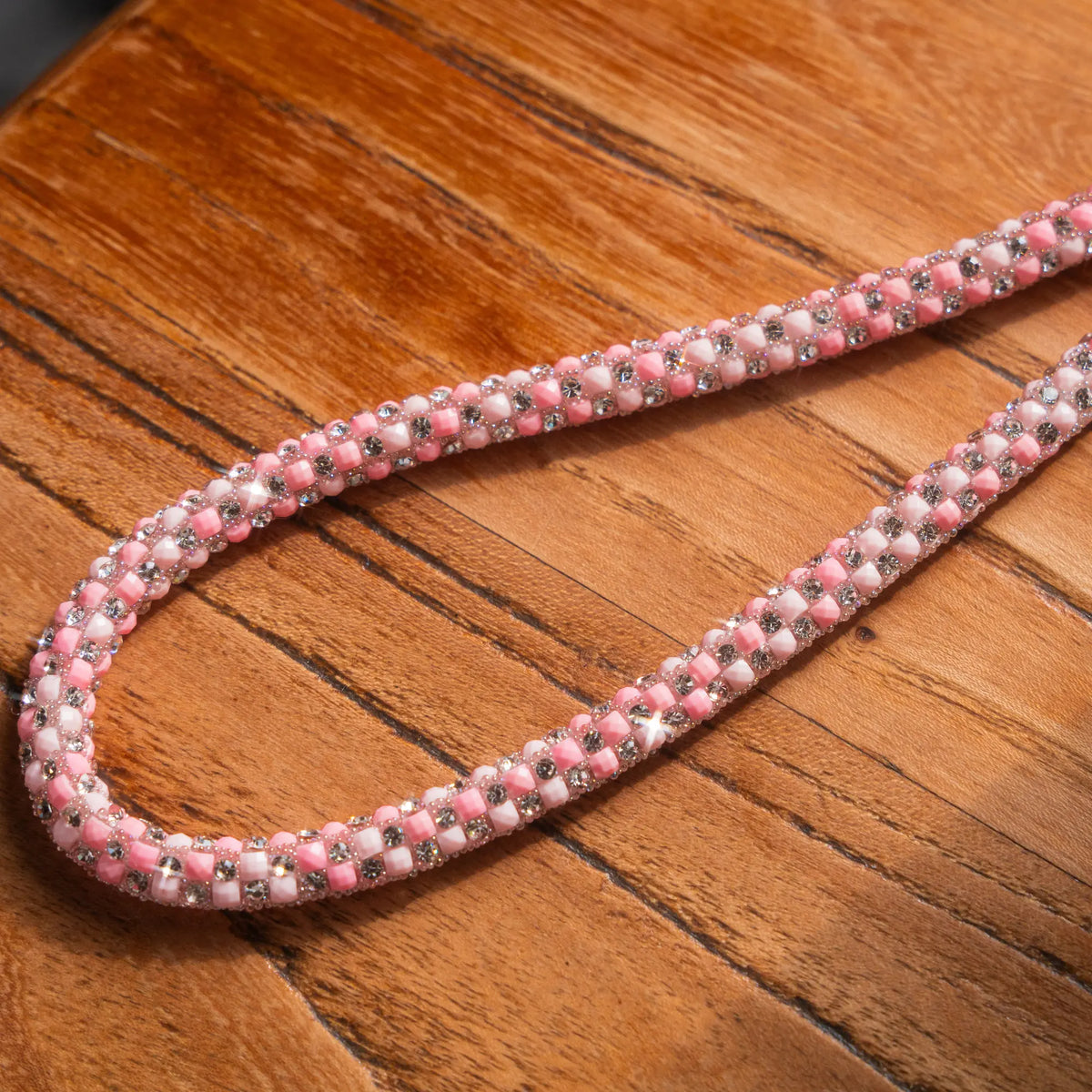 Pawfect charm strap in Pink, crystal cat paw detail - all-groups