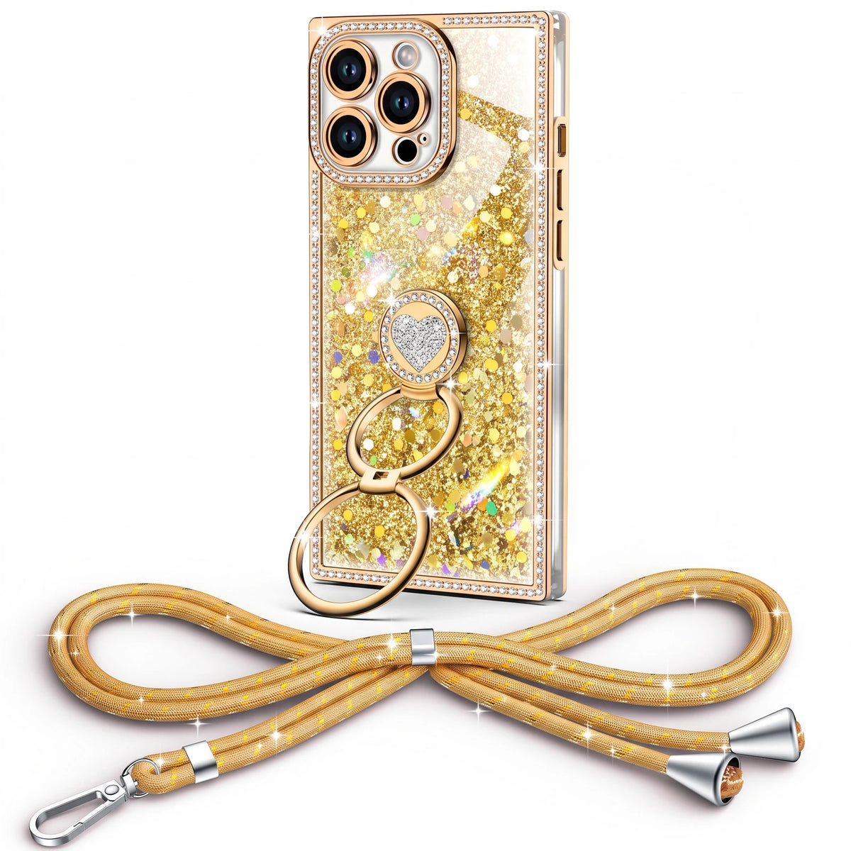 Sparkle Stones Gold iPhone 14 Pro Max