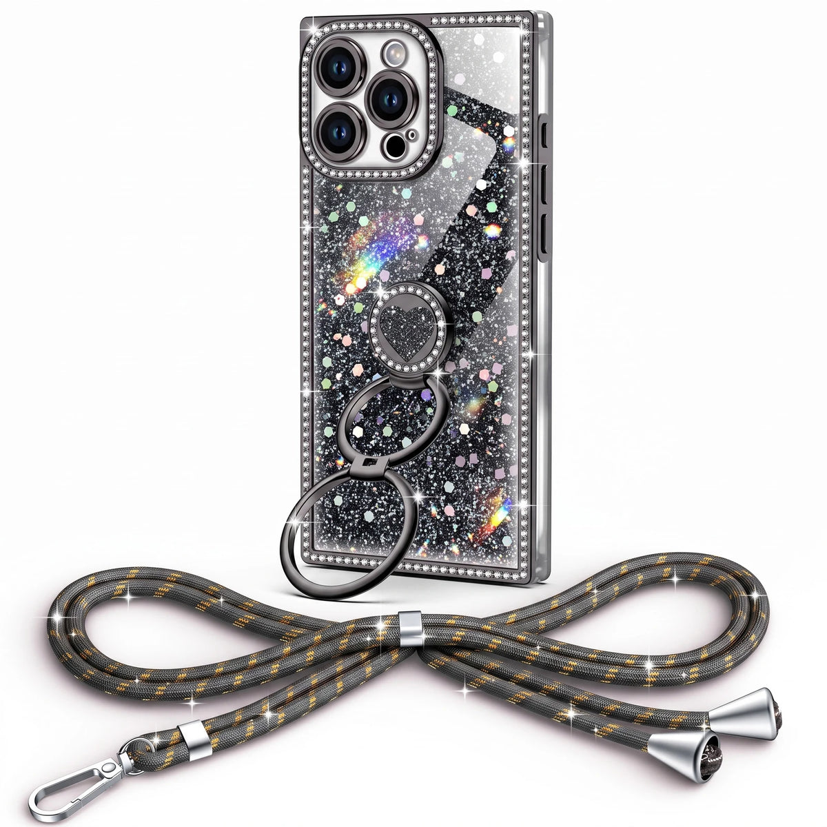 Sparkle Stones Black iPhone 15 Pro Max