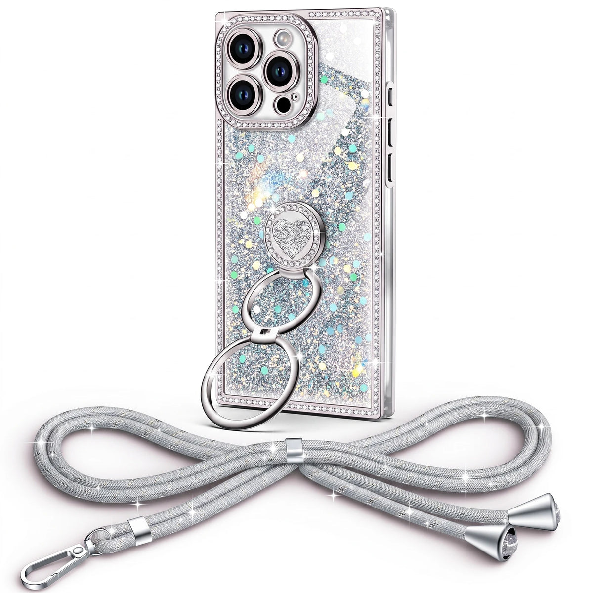 Sparkle Stones Silver iPhone 15 Pro Max