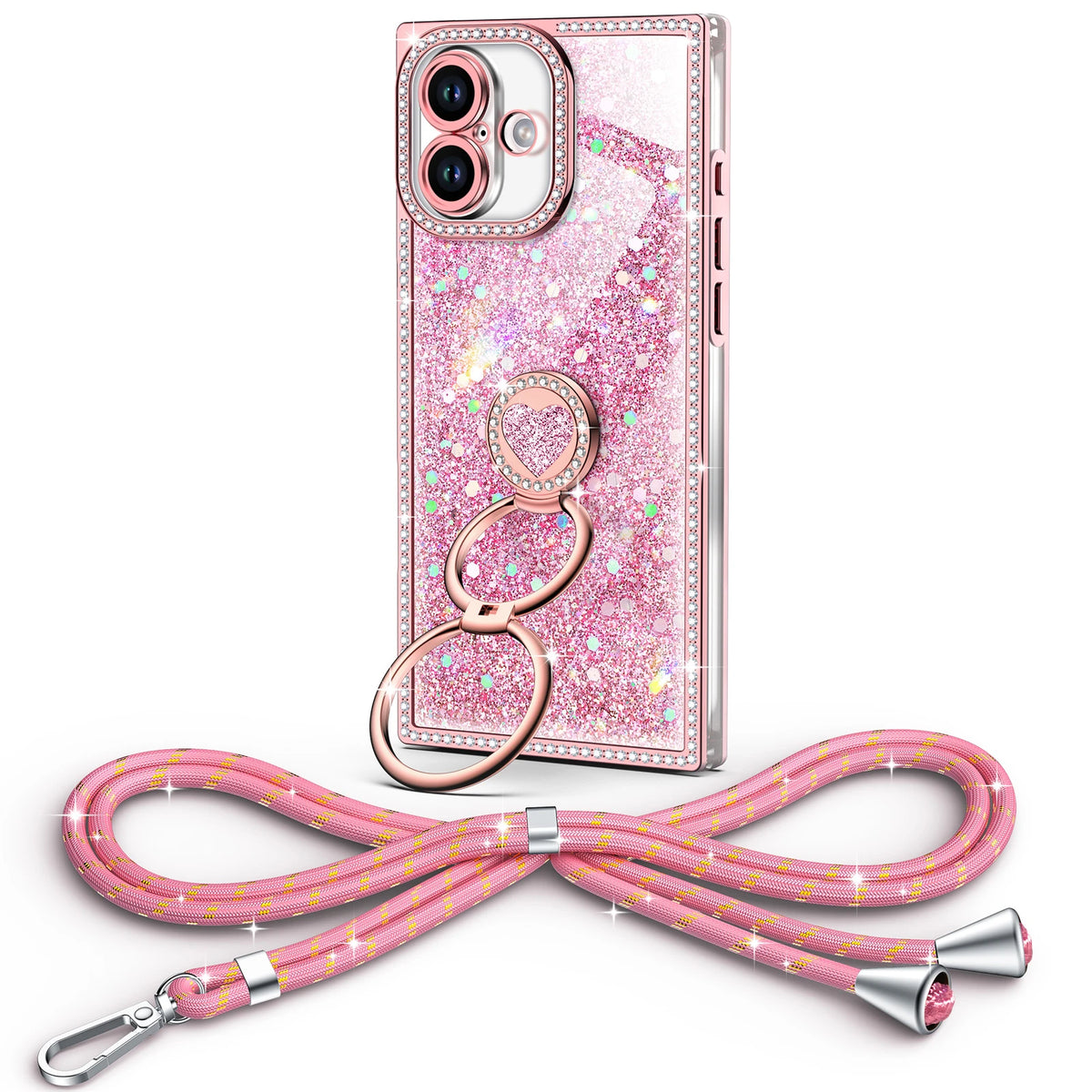 Sparkle Stones Pink iPhone 16 Plus