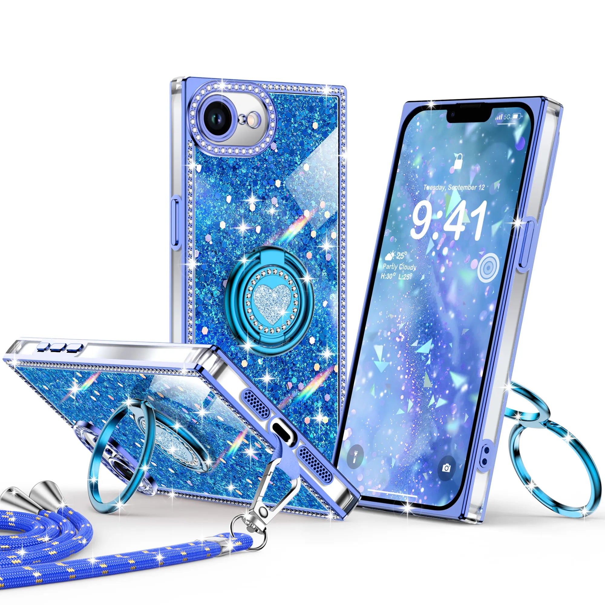 Sparkle Stones Blue iPhone 16e