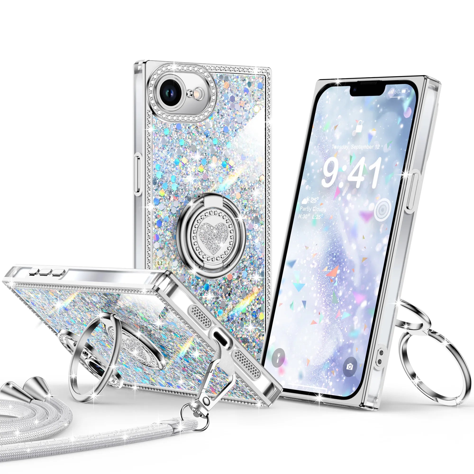 Sparkle Stones Silver iPhone 16e