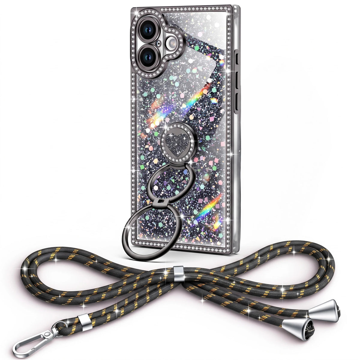 Sparkle Stones Black iPhone 17