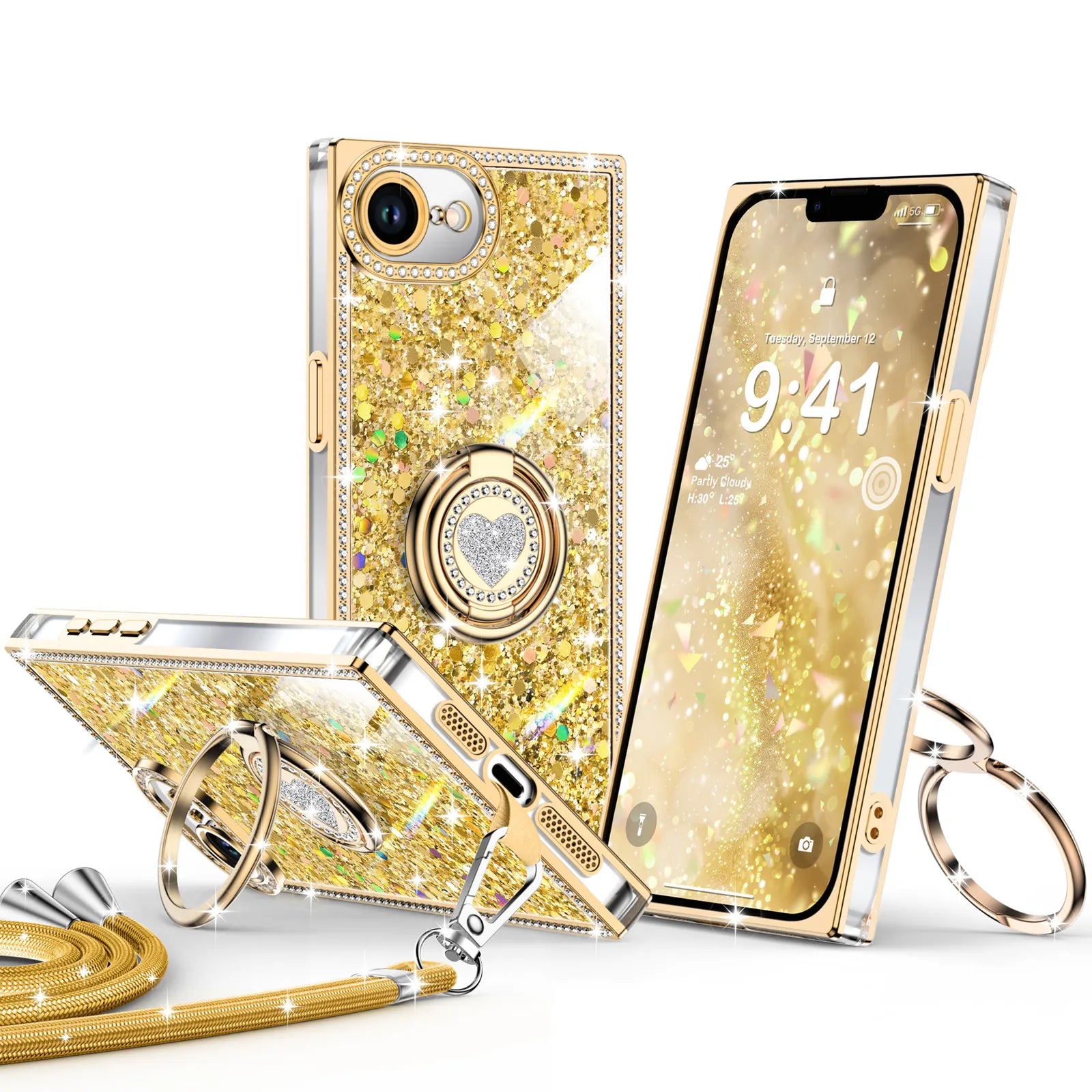 Sparkle Stones Gold iPhone 17e