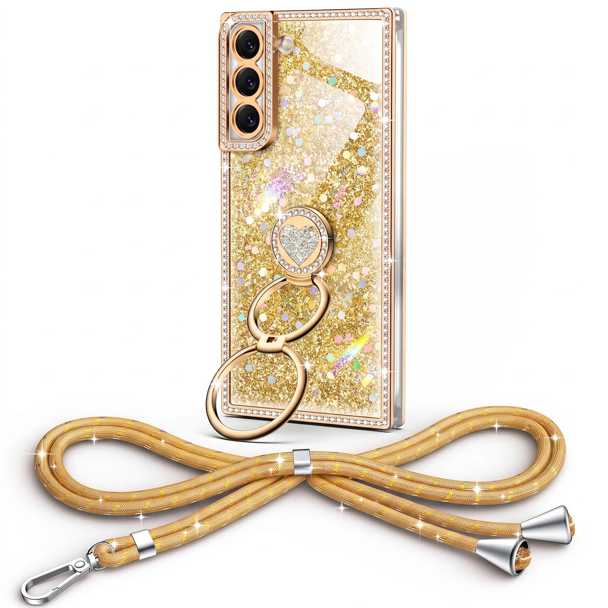 Sparkle Stones Gold Galaxy S22 Plus