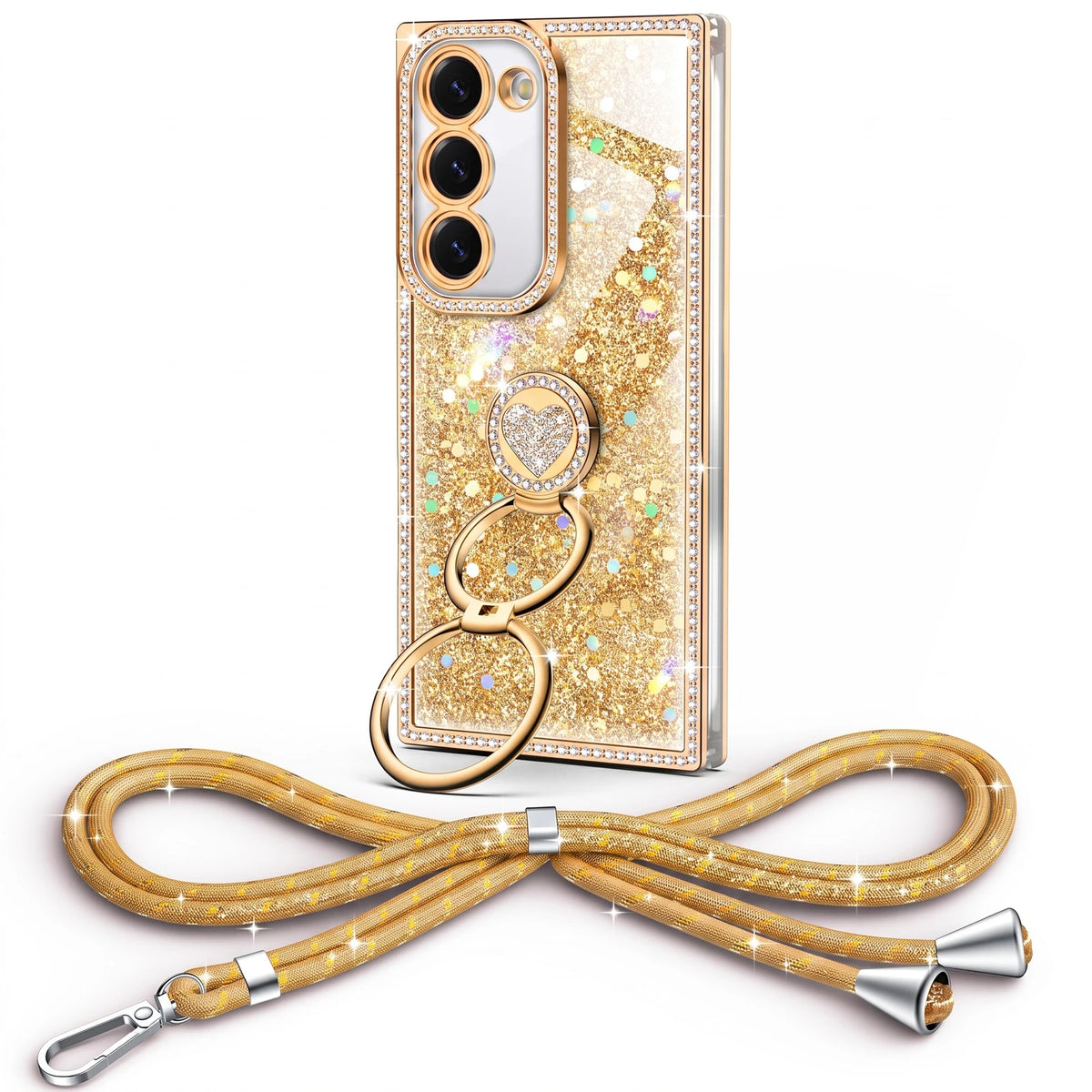 Sparkle Stones Gold Galaxy S23 Plus