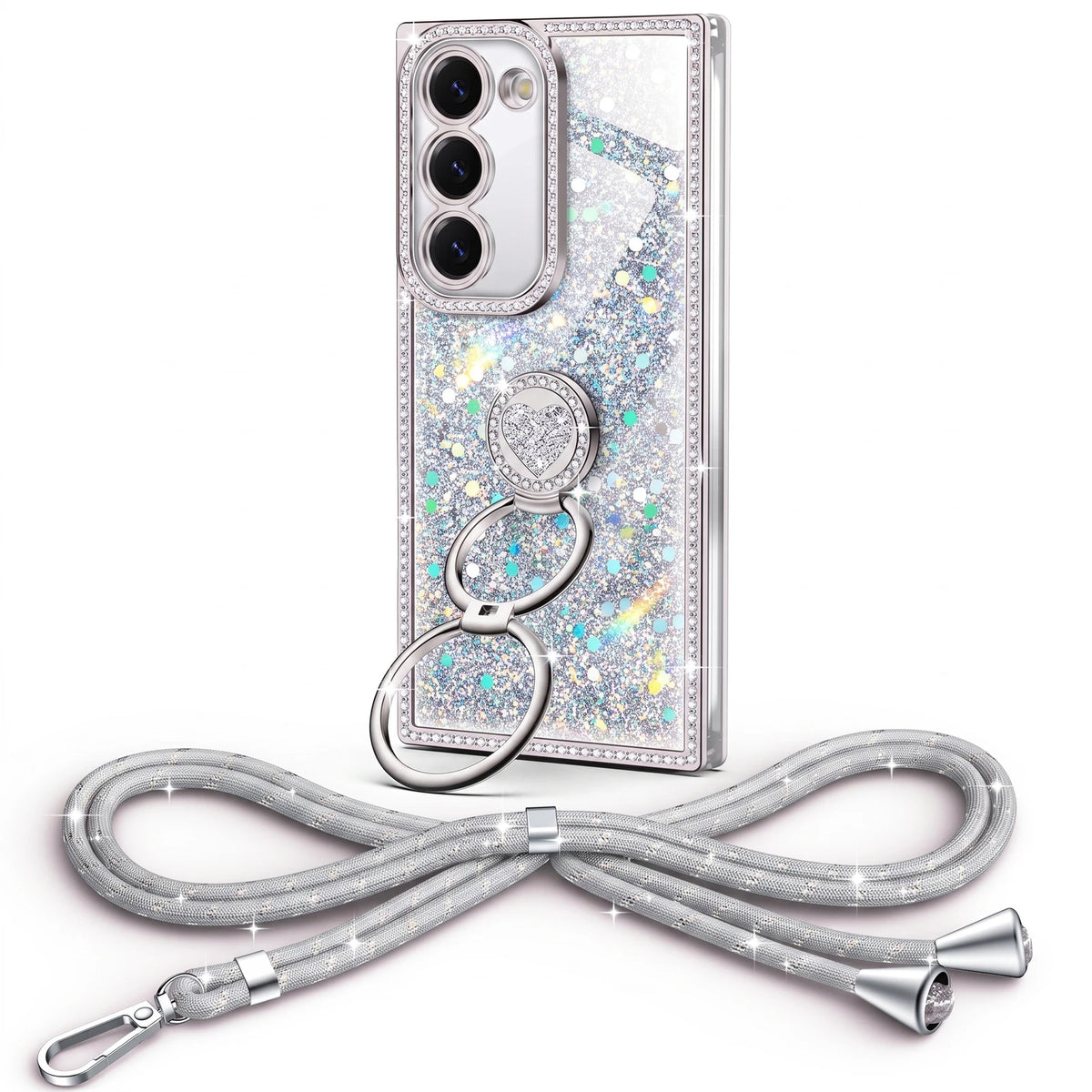 Sparkle Stones Silver Galaxy S23 Plus