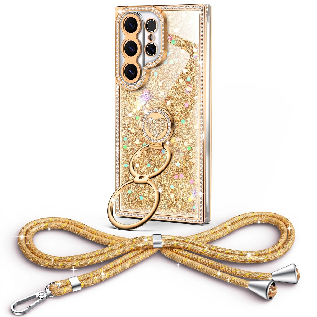 Sparkle Stones Gold Galaxy S26 Ultra