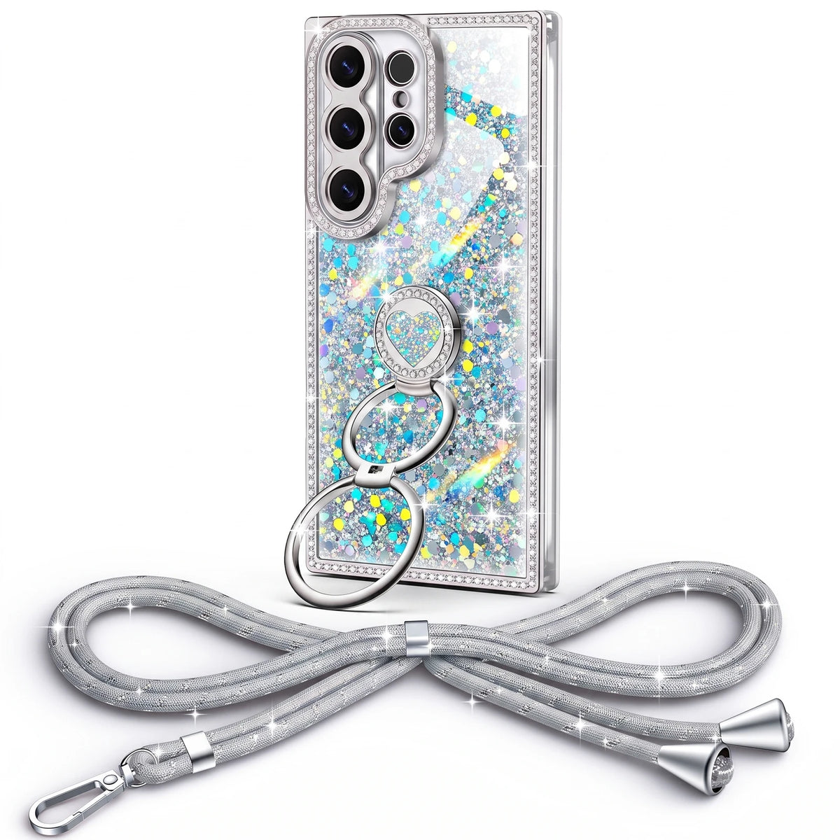 Sparkle Stones Silver Galaxy S26 Ultra