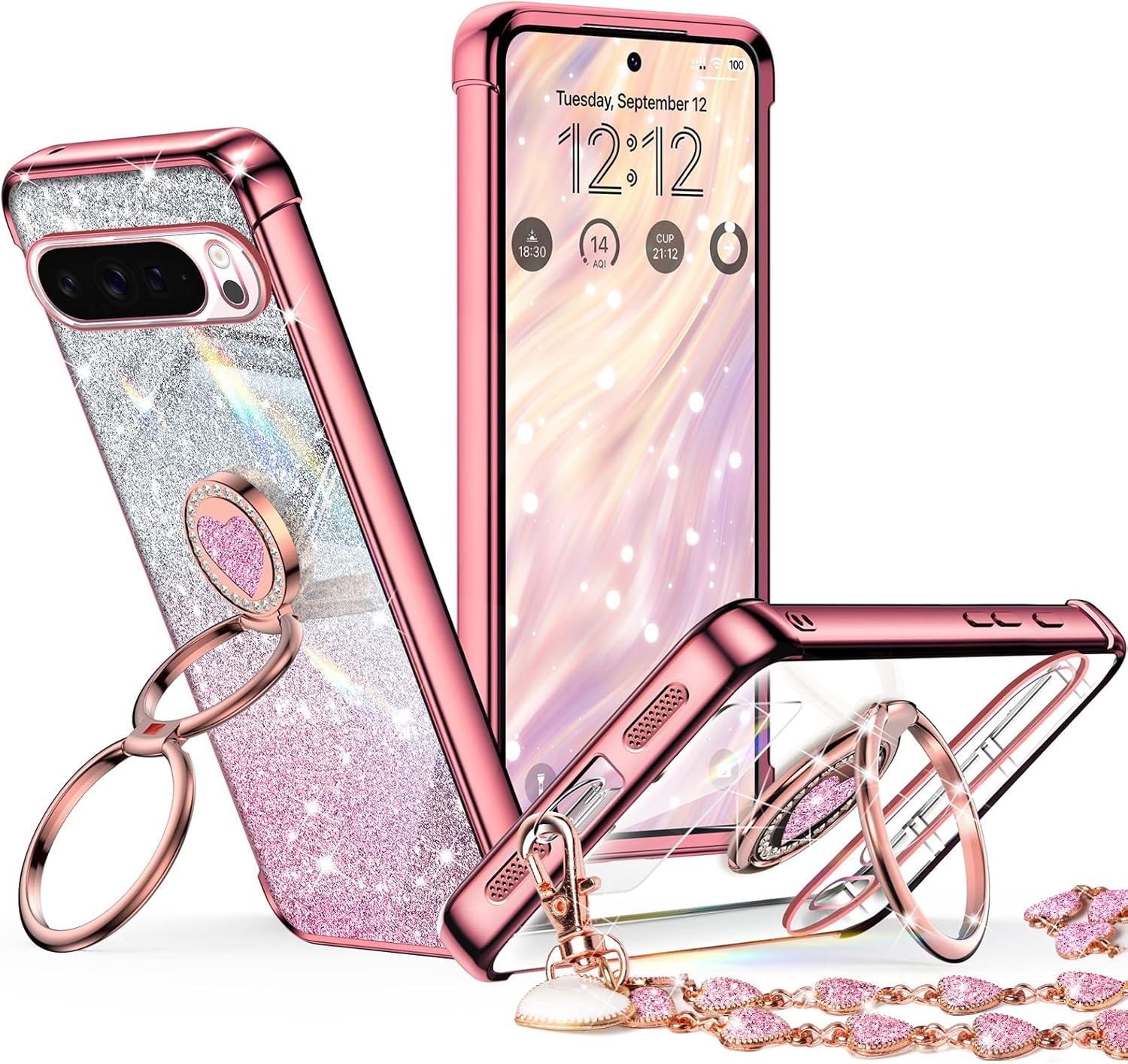 XYZ phone case for Google Pixel 10 Pro in Rose Gold — stylish and protective