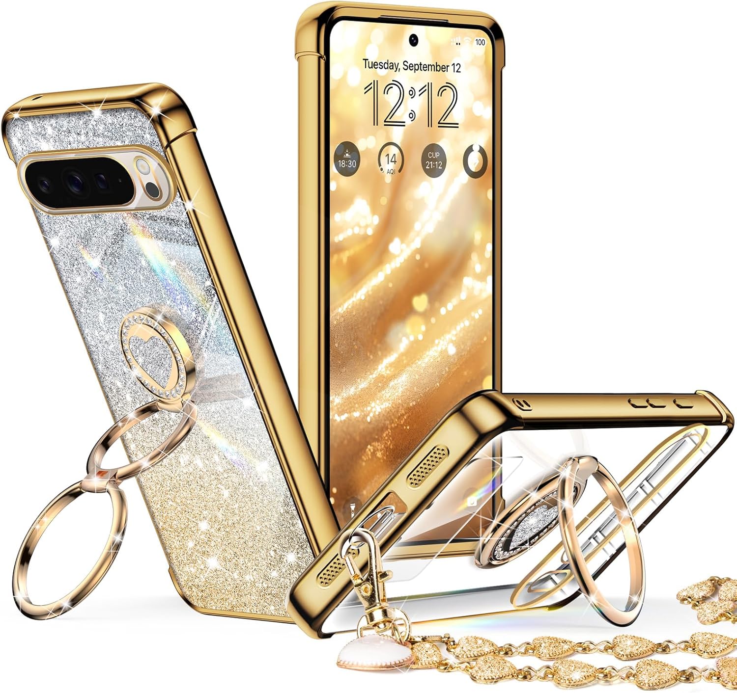 XYZ phone case for Google Pixel 10 Pro in Gold — stylish and protective