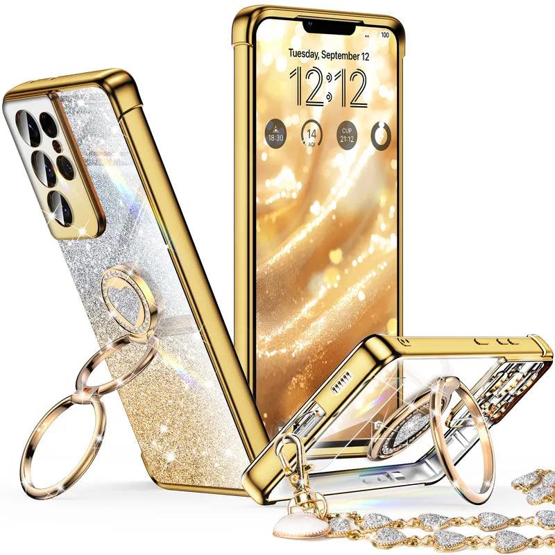 XYZ phone case for Samsung Galaxy S21 in Gold — stylish and protective