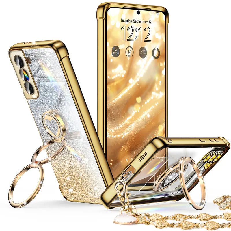 XYZ phone case for Samsung Galaxy S22 in Gold — stylish and protective
