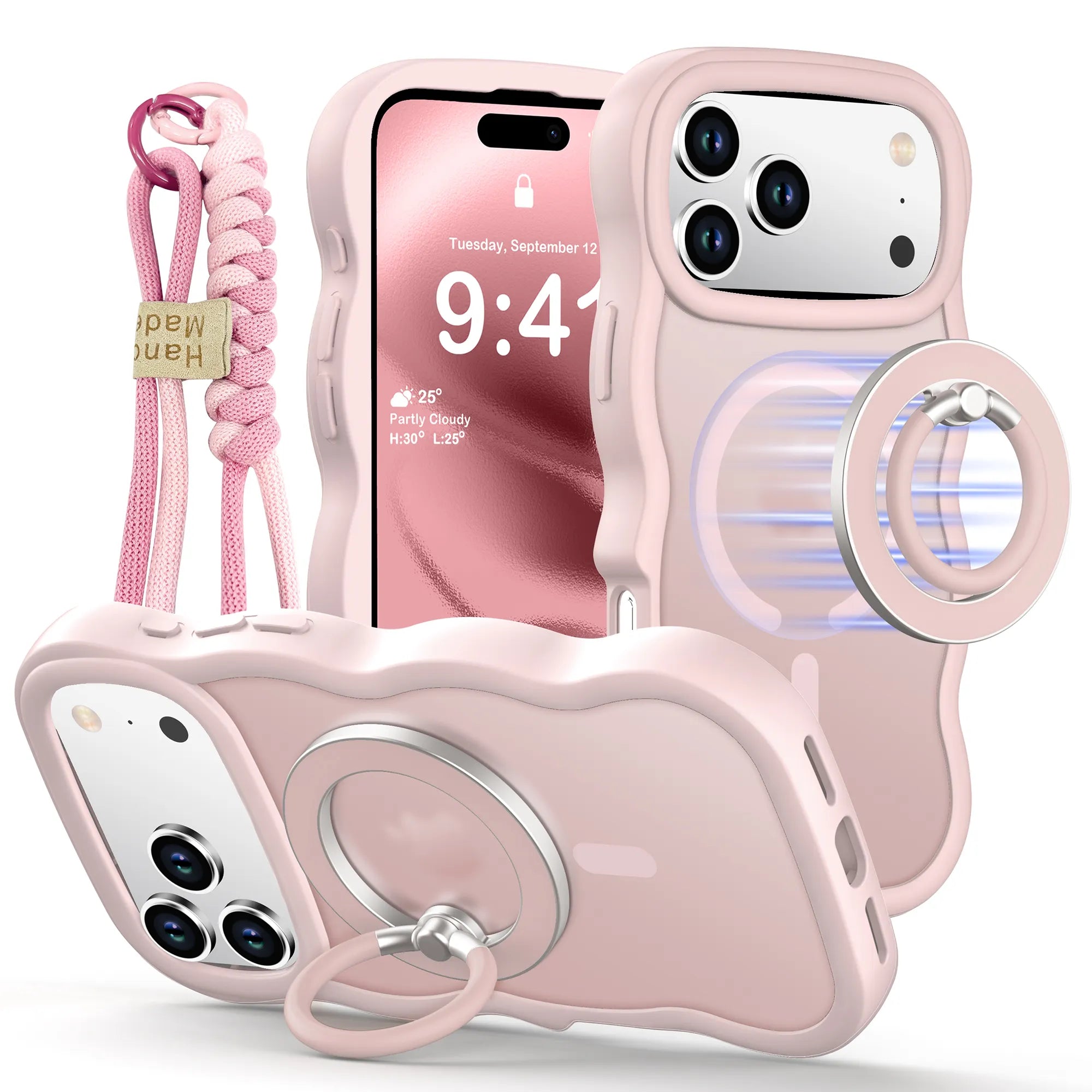 Trendy Wave Frame Set | iPhone 17 Pro Max - Pink